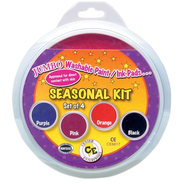 Center Enterprises Ready2Learn Jumbo Washable Stamp Pad, Seasonal Kit, PK4 6617 - main